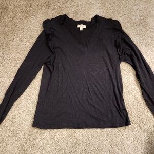 Elan Black Long Sleeve Top